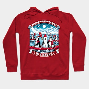 Penguin Kayak Christmas Hoodie